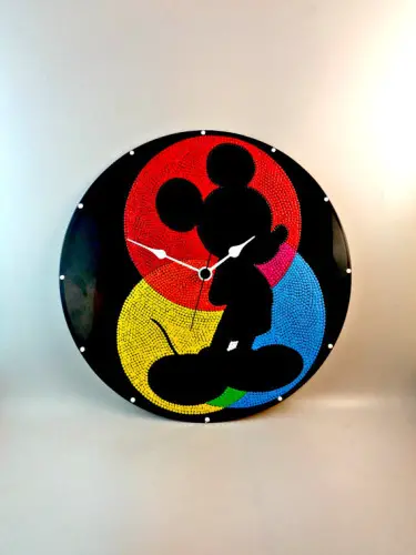 Colorful Mickey Vinyl Record Clock