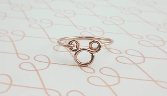 Wire Wrapped Mickey Mouse Ring
