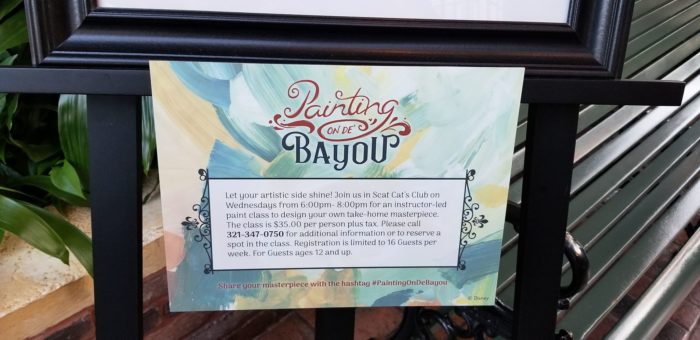 Happily Ever After Inspired "Painting On De Bayou" Painting Classes Offered At Port Orleans