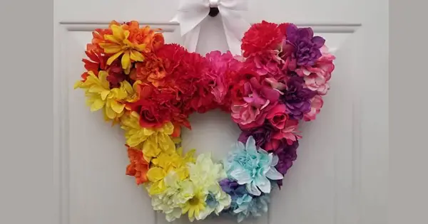 Disney Minnie Mouse Mickey Ears Flower crown wall decor wreath