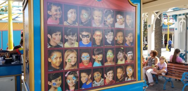 Fun Face Painting Station Found At Pixar Pier At Disneyland