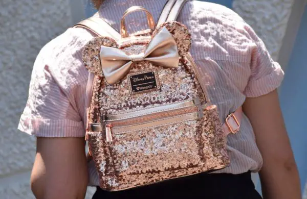 We're Obsessed With The Rose Gold Minnie Mouse Backpack And Wallet