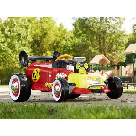 mickey mouse race car ride on