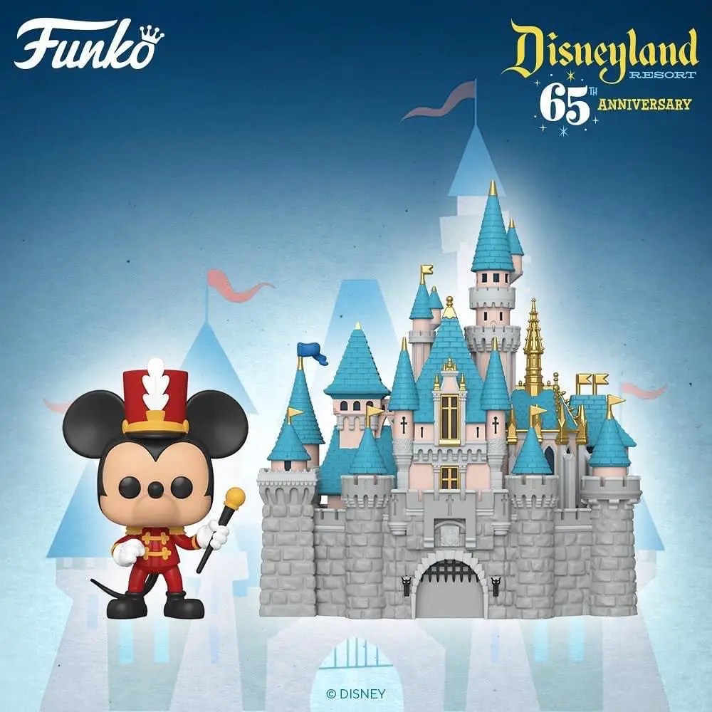 sleeping beauty castle and walt disney funko