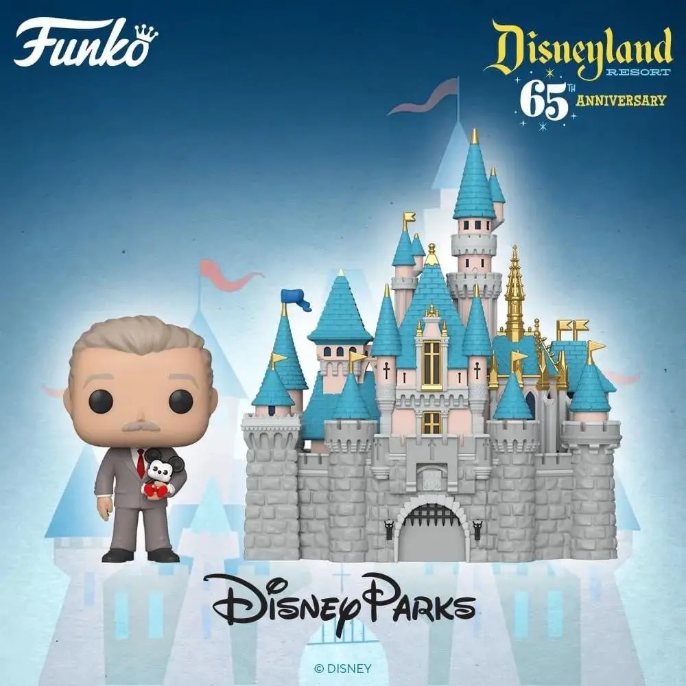 walt disney and sleeping beauty castle funko pop