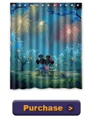 Minnie Shower Curtain, Mickey And Minnie Mouse Shower Curtain Hooks