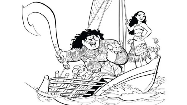 See How Far Your Creativity Will Go With These Moana Coloring Pages Chip And Company