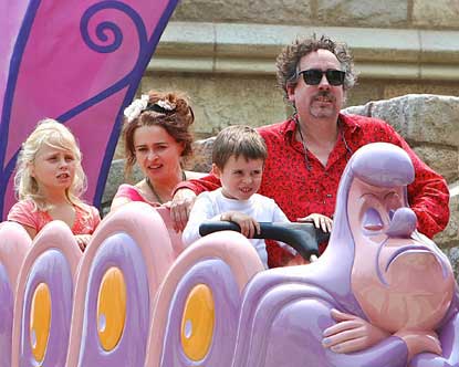 Tim Burton & family visit Disneyland