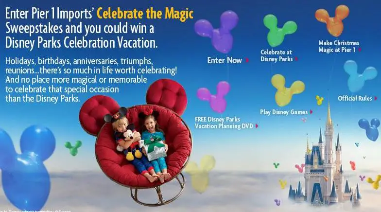 Pier 1 Imports Celebrate the Magic Sweepstakes