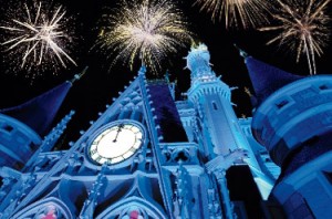 View from the front yard – Disney’s New Year’s Eve Magic Kingdom fireworks