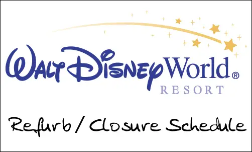 Refurb/Closure Schedule for Walt Disney World April 2010