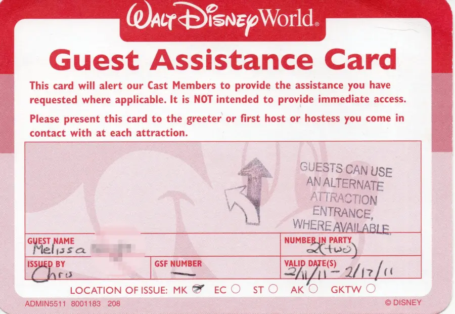 New Disability Access Service Card Now Available at Disney World and Disneyland