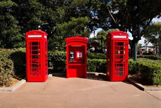 Disney disconnects the UK Pavilion Phone Boxes…
