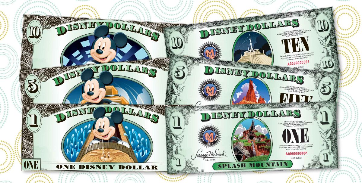 New Disney Dollars Available at Walt Disney World and Disneyland
