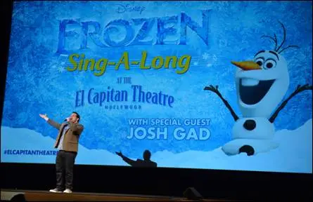 Josh Gad Surprises “Frozen” Fans at Sing Along