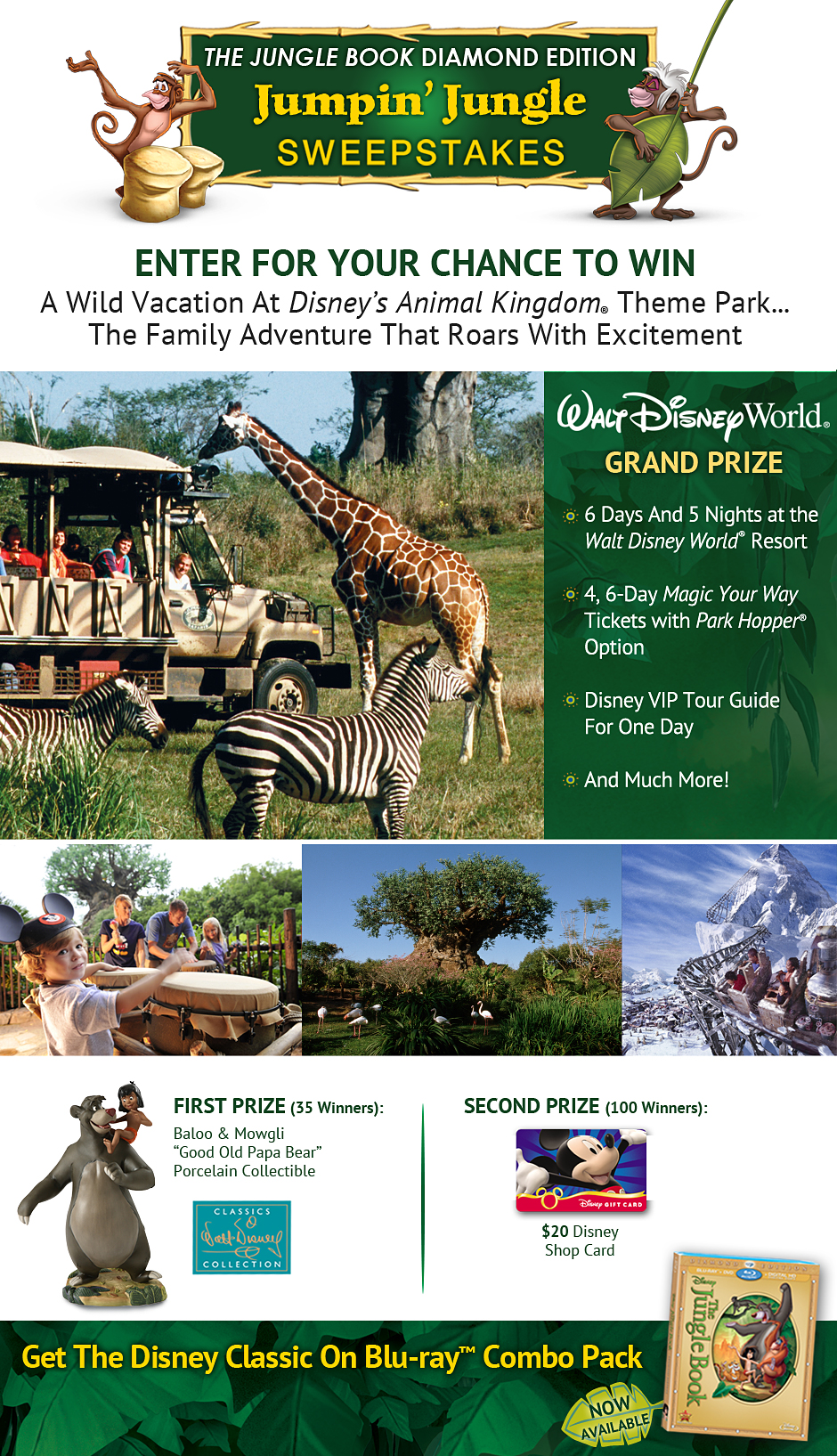 Enter The Jungle Book Diamond Edition Jumpin’ Jungle Sweepstakes