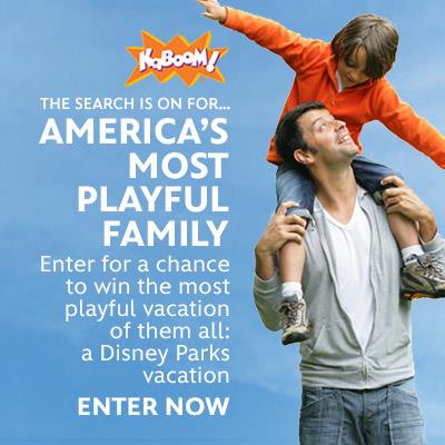 Enter the America’s Most Playful Family Contest to win a trip to Disneyland or Disney World