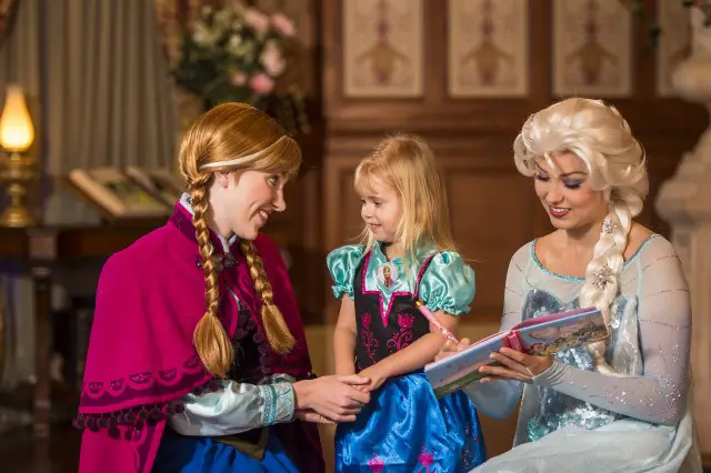 Anna and Elsa Now at Princess Fairytale Hall in the Magic Kingdom