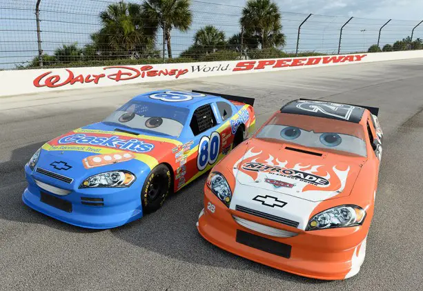 Take a look at the Pixar Custom Character Cars at the Walt Disney World Speedway