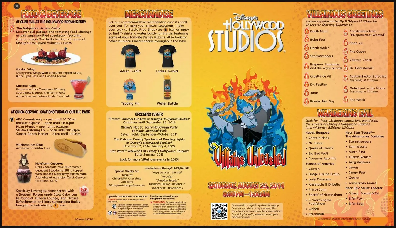 Hollywood Studios-  Villains Unleashed Guide Map Released