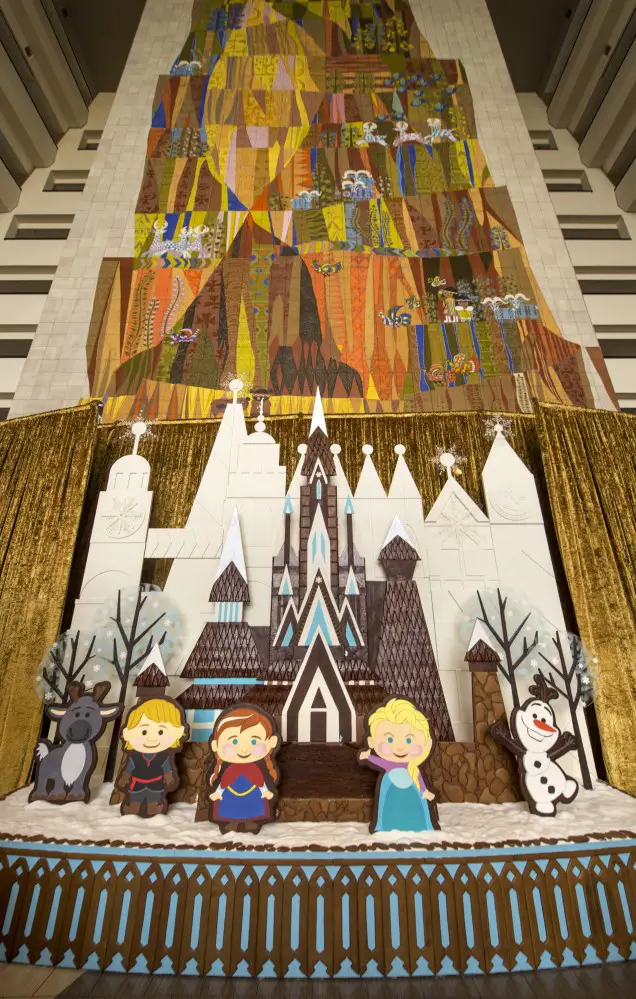 Decorative Holiday displays adorn the lobbies of select Walt Disney World Resort hotels