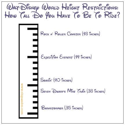 Walt Disney World Attraction Height Restrictions