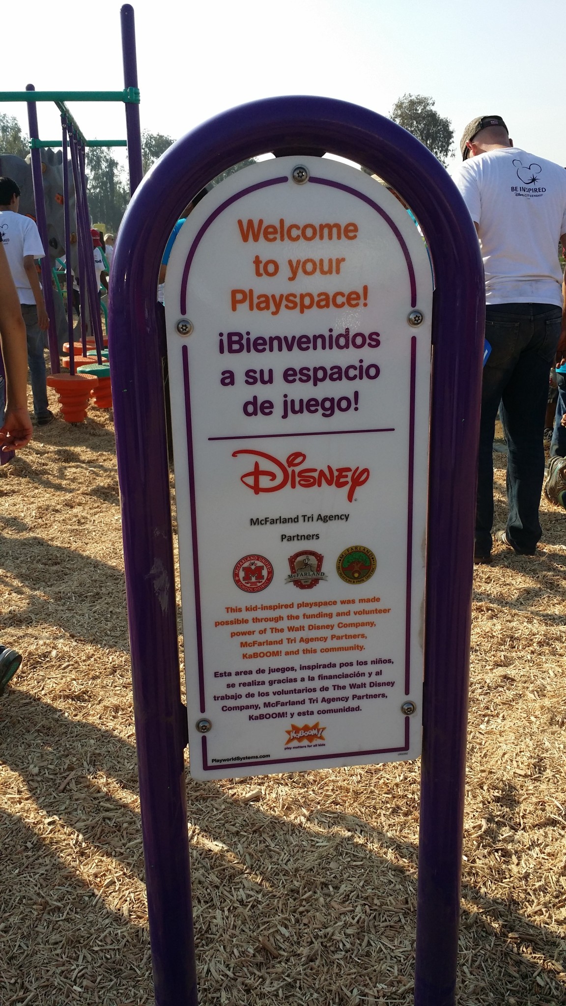 Disney joins forces with McFarland community to build playground.