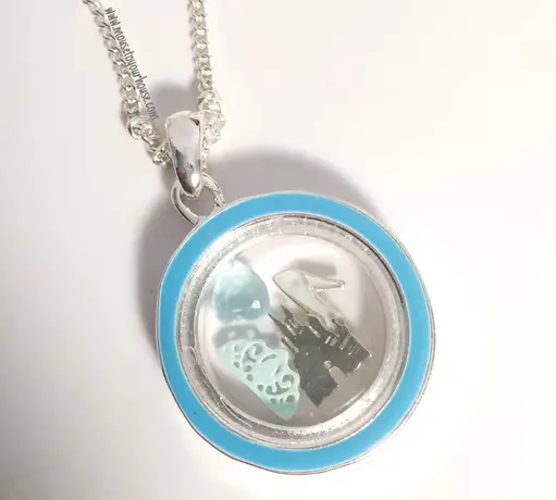 Disney Finds – Magic Kingdom and Cinderella Necklace with Charms Inside
