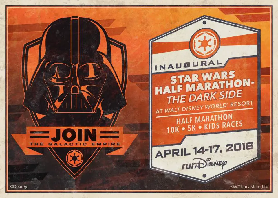 Star Wars Half Marathon – The Dark Side is coming to Walt Disney World Resort!