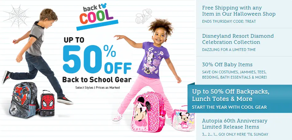 Disney Store Back to School Sale up to 50% off Backpacks, Lunch Totes & More!