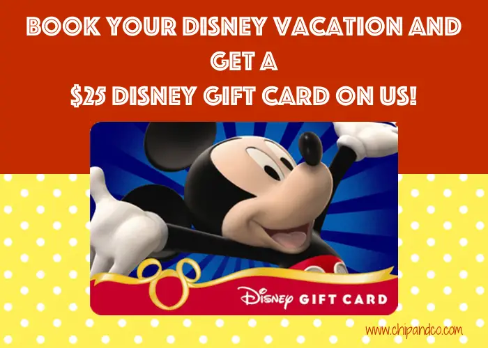 Book a Disney Trip and Get a $25 Disney Gift Card