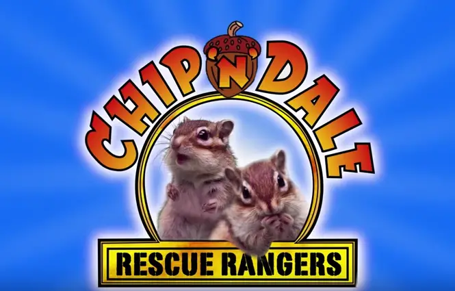 Chip & Dale Rescue Rangers Theme Song with Real Chipmunks