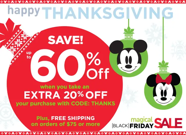 The Disney Store “Thanksgiving Sale” Starts Now