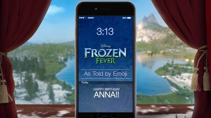Frozen Fever as told by Emoji