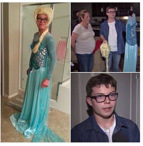 Middle school child ordered to remove his Elsa costume on Disney day