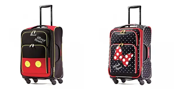 Disney Themed Luggage Featuring Mickey and Minnie Mouse