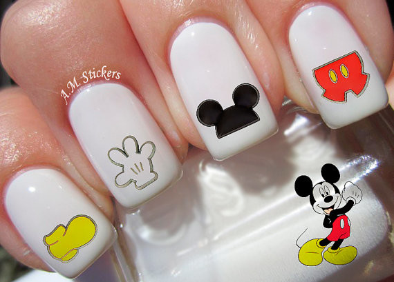 9. Cute Disney Nail Decals - wide 10