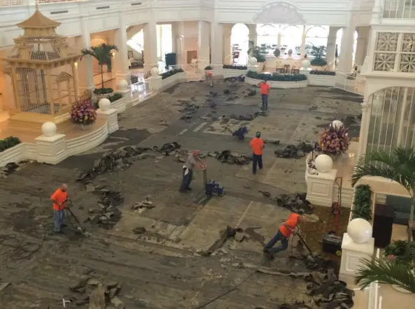 Disney is replacing the carpet at the Grand Floridian Resort