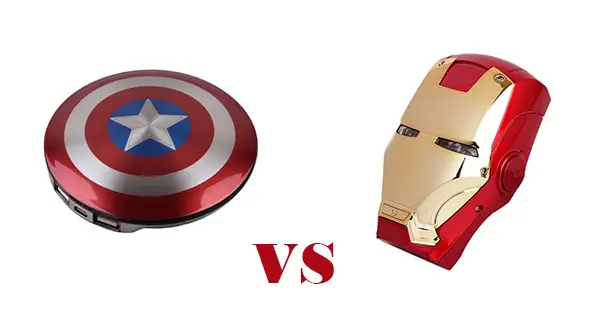 Show Which Side You Are On, Team Captain America or Team Iron Man with these Marvel Power Banks