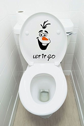 Let it Go With The Olaf Toilet Seat Decal Sticker