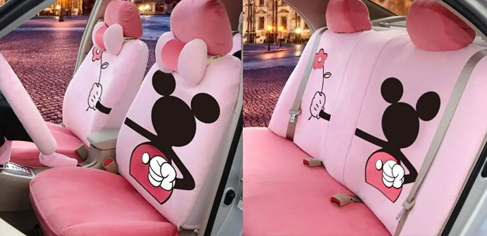 Lovely and Colorful Cartoon Mickey Mouse Car Seat Covers