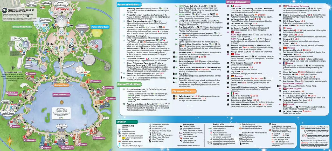 New Epcot Guide Map is out now! New rides & attractions featured ...