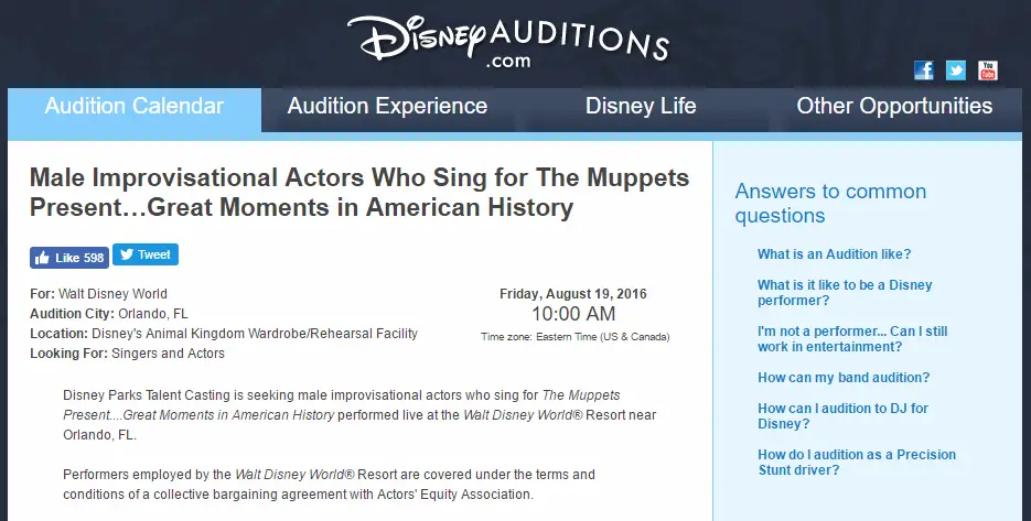 More info released on The Muppets Present….Great Moments in American History