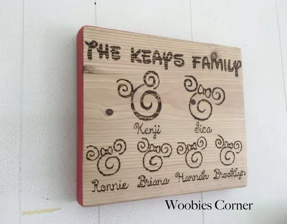 Add Magic to Your Home with a Wooden Disney Family Sign