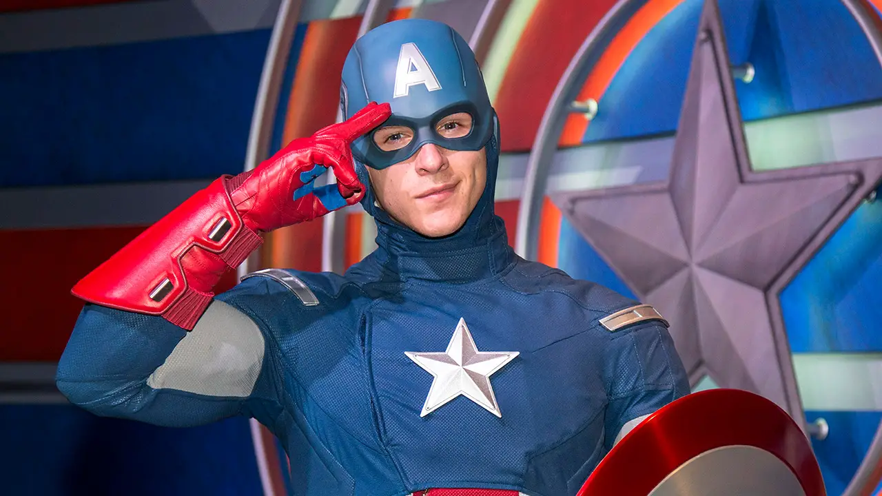 Captain America Talks to Disney Park Guest in Sign Language