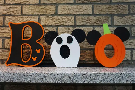 Boo to You Wooden Mickey Mouse Halloween Sign