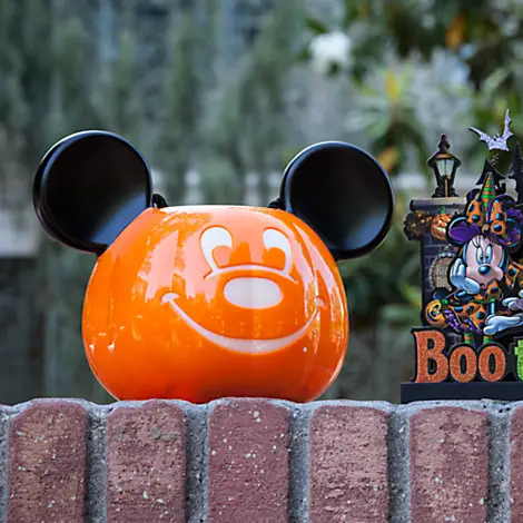 Trick or Treat with a Light Up Mickey Mouse Pumpkin Bucket