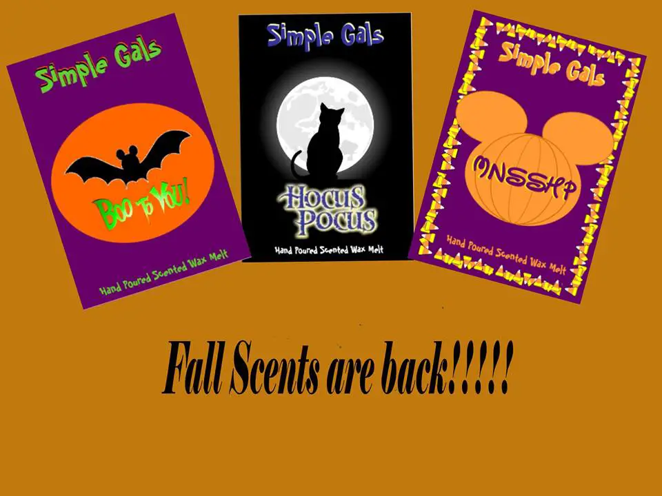 Simple Gals Fall Scents Disney Candle Melts are Back!