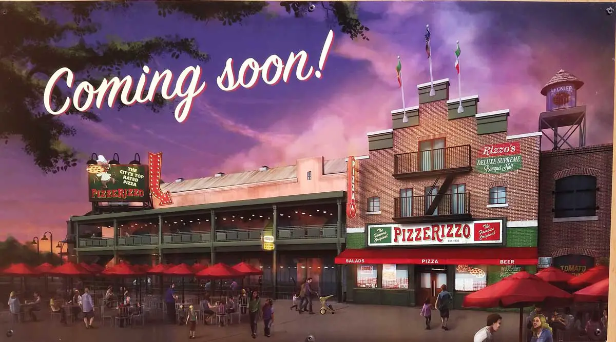 New Concept Art and Construction Update for Pizza Rizzo in Hollywood Studios
