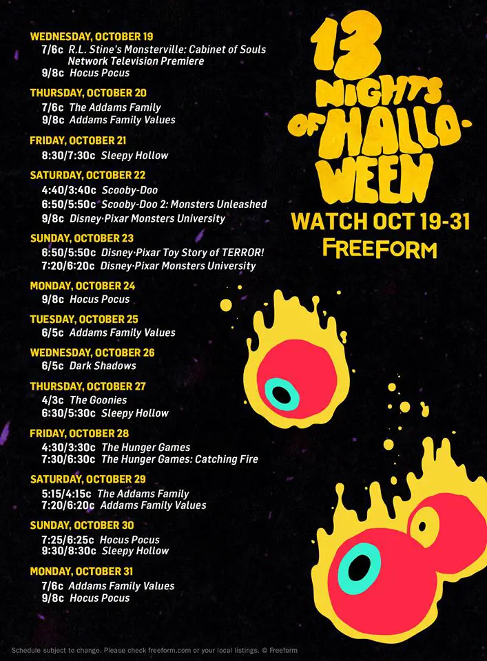 Freeform Announces Its ‘13 Nights Of Halloween’ Programming Spell-Tacular!